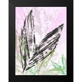 thumbnail image 2 of SARA Design 19x24 Black Modern Framed Museum Art Print Titled - Leaf Study rose I, 2 of 5