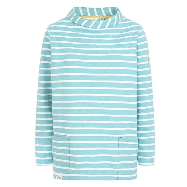 Lazy Jacks Womens Striped Roll Neck Sweatshirt