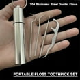 thumbnail image 4 of Portable Stainless Steel Toothpick Suit Reusable Outdoor Home Travel Tooth-pick Anti-corrosion Tooth Cleaning Tool 5pcs Long, 4 of 6