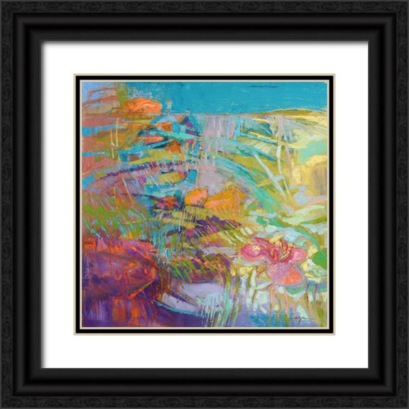 Fagan, Dorothy 12x12 Black Ornate Wood Framed with Double Matting Museum Art Print Titled - Blooming Heart III