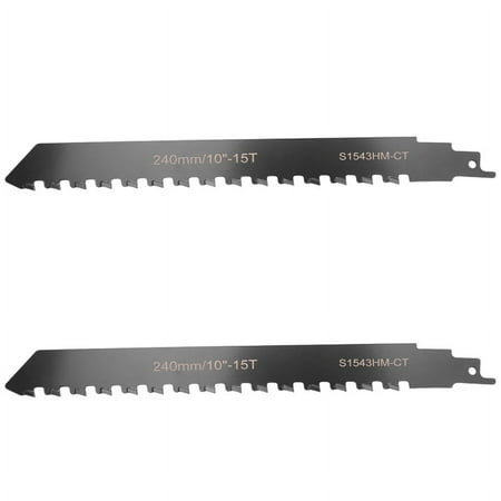 

2X Reciprocating Saw Blade Carbide Tungsten Carbide for Cutting Porous Concrete Fibre Cement Brick 240mm/9.45Inch