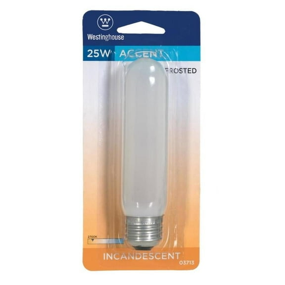 Westinghouse 03713 - 25T10/F/CD Frosted Tubular Picture Light Bulb