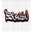 thumbnail image 3 of Ambesonne Brandon Shower Curtain, Urban Hip-hop Culture, 69"Wx84"L, Vermilion White, 3 of 3
