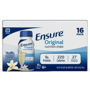 Ensure Original Nutritional Drink with 9 Grams of protein, Meal Replacement Shakes, Vanilla, 8 fl oz, 24 count