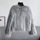 thumbnail image 5 of Chaquetas para mujer Damas Casual Trendy Color sólido Faux Plush Warm Jacket Coat Odeerbi ODB-3, 5 of 5