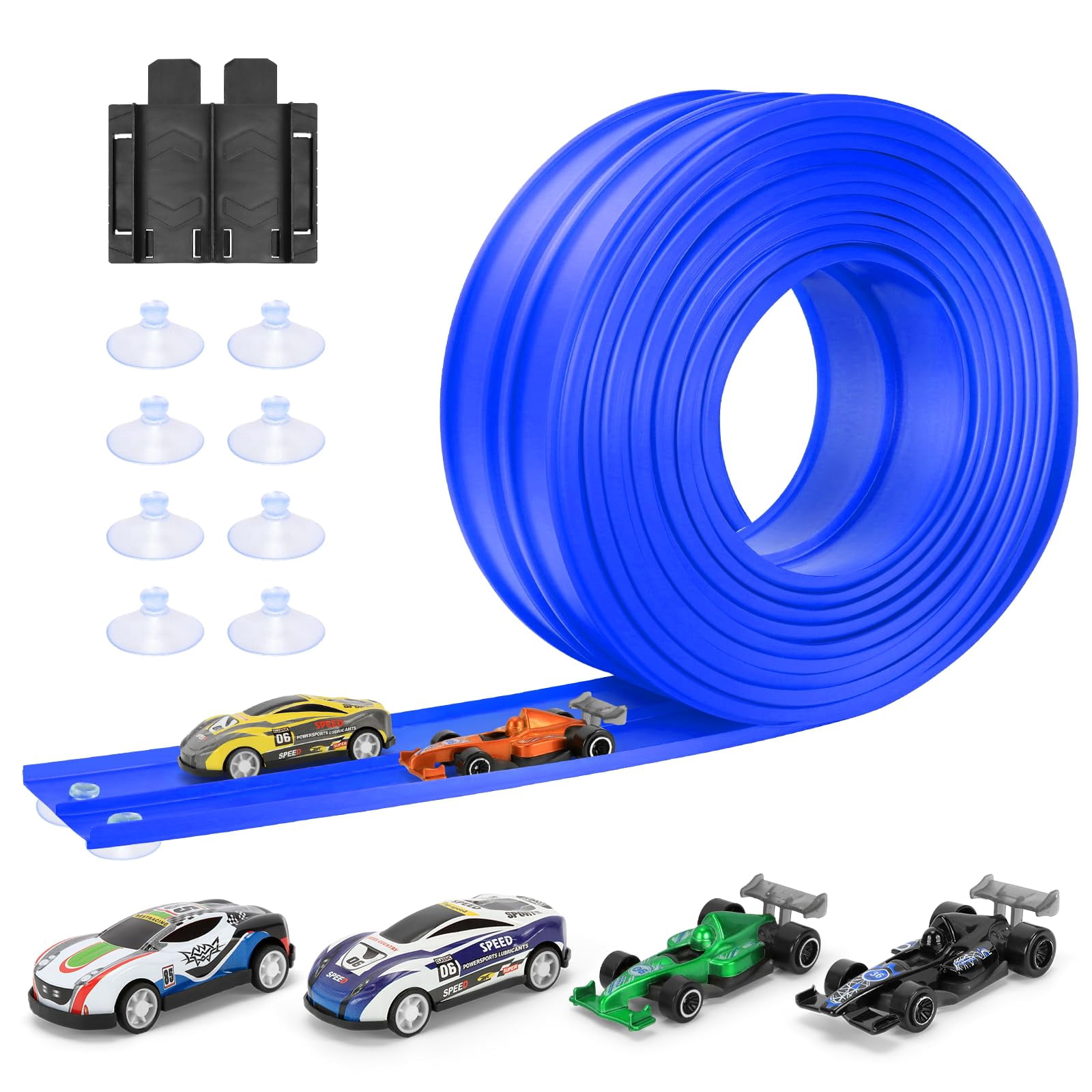 Vatos Pista De Coches Slot 2 En 1 Con 4 Coches Recargables - Forma De 8 O B Para Niños De 3 A 10 Años