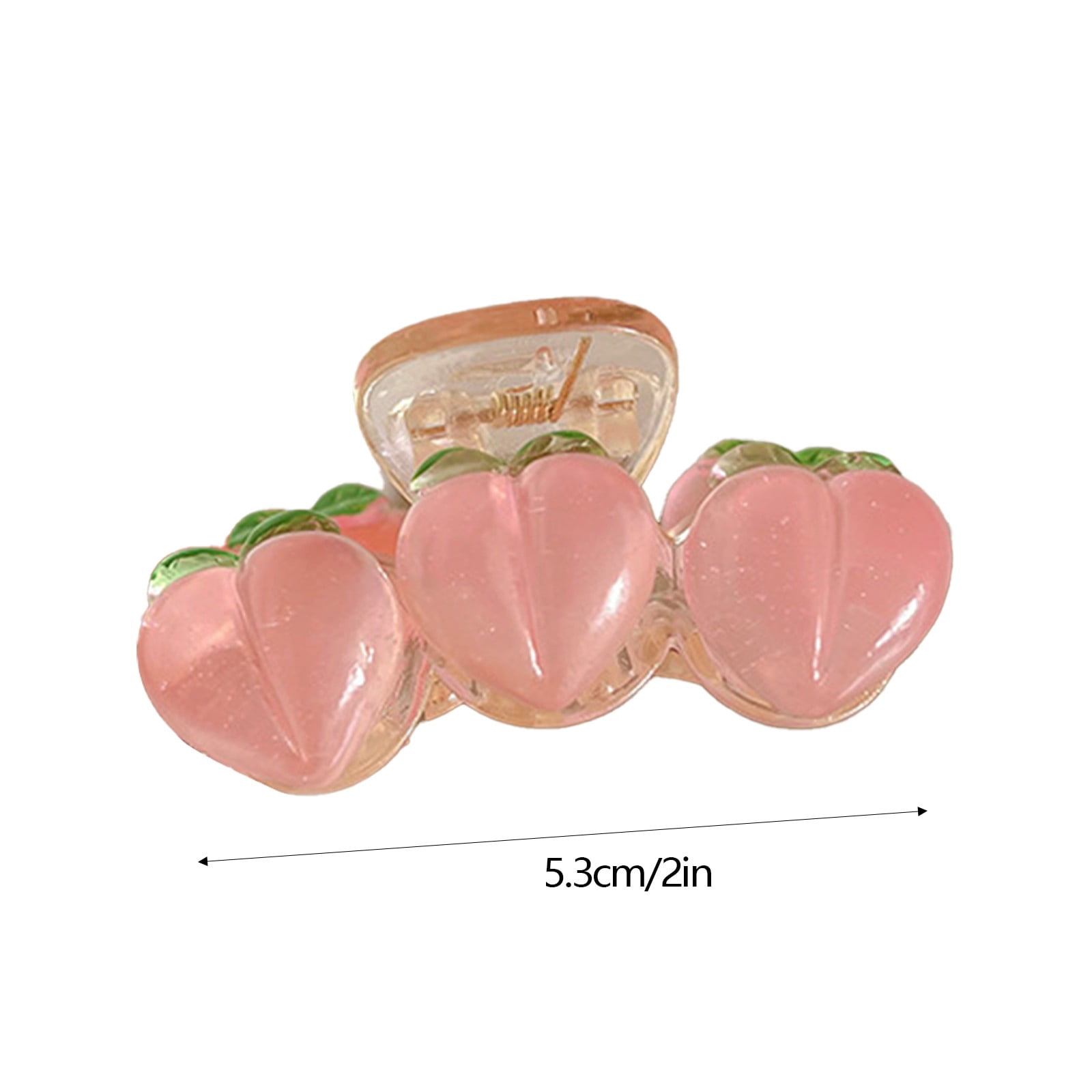 Peach Hairpin Shark Clip – Rosa-transparenter Haifisch-Clip, Niedlich & Festhaltend, Für Alle Haartypen