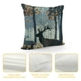 thumbnail image 4 of Creowell Moose Throw Pillow Cushion Cover, Forest Design Abstract Woods North American Wild Animals Deer Hare Elk Trees, Decorative Square Accent Pillow Case 20x20in, 4 of 5