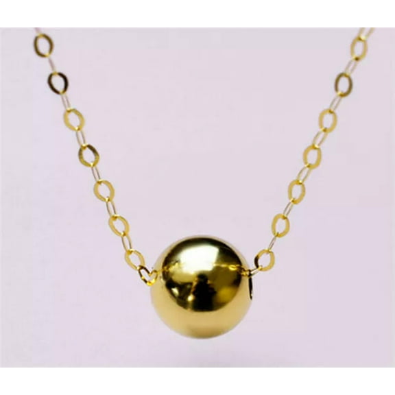 K-KED Real 18K Gold Delicate Jewelry Necklace Solid Gold Beads Pendant Pure AU750 For Women