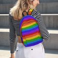 thumbnail image 5 of Balery Colorful Glitter Rainbow Mochila Clásica Impresa Básica para Viaje, Mochila Escolar Resistente al Agua, Mochila de Lona con Correas Ajustables-Medium, 5 of 5