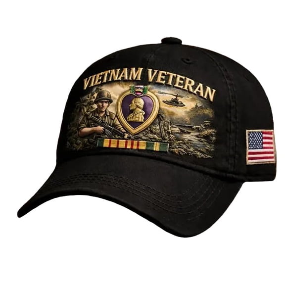 Vietnam Veteran Hat for Men Adjustable Military Tribute Cotton Baseball Cap Vietnam Veteran Gift