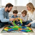 thumbnail image 2 of Lictin Glow Race Car Tracks Toys for Kids, 153 pcs Flexible Race Track Set with LED Light Up Race Cars & Play Map, Glowing Track toy Gift for Boys Girls Ages 3+, 2 of 7
