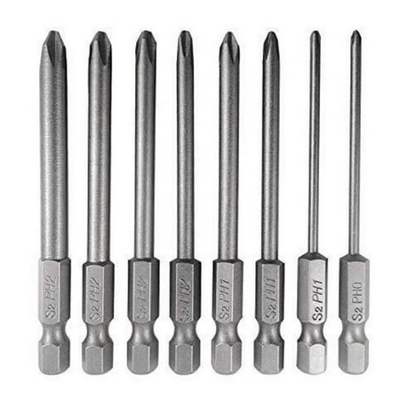 

BCLONG 8pcs 75mm Long Magnetic Hex Cross Head Screwdriver Bits Electric Screwdriver Set