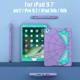 thumbnail image 2 of Case for iPad 6th Generation 2018 / 5th Gen 2017 / iPad Air 2 / Pro 9.7-inch Multiple Protection Shockproof Contrast Color Cover With Stand and Pen Holder, 2 of 8
