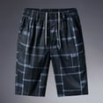 thumbnail image 2 of IROINNID Men's Summer Casual Fitness Cargo Elastic Stripe Printed Sports Shorts, 2 of 3