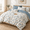 Botanical & Polka Dots - Lake Green-Full/Queen (90"×90"), variant on Botanicaltonforter Size - Lake Green With Dusky Blue & Warm Rust Leaves On Reversible Lightweight Bedding Sets 2pcs(polka Dot 68"*