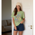 thumbnail image 3 of Women's Floral Graphic Loose Tees Boho Wildflower T-Shirt Short Sleeve Casual Tops, 3 of 7