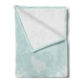 thumbnail image 2 of Ocean Soft Flannel Fleece Blanket, Sailing Boat on the Sea Life with Waves and the Cloudy Sky Illustration, Cozy Plush for Indoor and Outdoor Use, 60" x 80", Baby Blue and Sky Blue, by Ambesonne, 2 of 5
