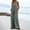 Gray, variant on Women's Spaghetti Strap Leaf Pattern Print Overalls, Oversized Straight Leg, Side Entry Pockets for casual gatherings Black XXXL