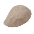 thumbnail image 4 of Gorra de lino con visera para primavera y verano para personas mayores, gorra para hombres de mediana edad y mayores, boina para primavera y verano, 4 of 6
