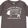 thumbnail image 4 of Inktastic I Like Pig Butts WHT Boys or Girls Long Sleeve Toddler T-Shirt, 4 of 5