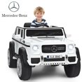 thumbnail image 1 of Gymax 12V Licensed Mercedes-Benz Kids Ride On Car RC Motorized Vehicles w/ Trunk White, 1 of 10