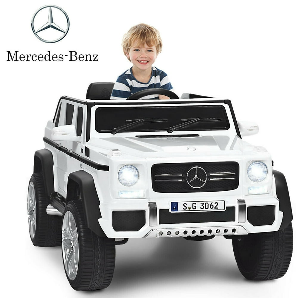 Gymax 12V Licensed Mercedes-Benz Kids Ride On Car RC Motorized Vehicles ...