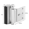 thumbnail image 2 of Harpily Home Door Lock with 8 Screws Childproof Door Reinforcement Lock with 3 Inch Stop Withstand 800 Lbs for Inward Swinging Door Upgrade Night Lock To Your Home One Size Silver, 2 of 5