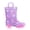 Purple Unicorn, variant on Toddler Kids Rain Boots Boys Light Up Waterproof Boots with Handles, Dinosaur, Toddler Size 10