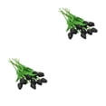 thumbnail image 1 of Advancent 10 bolsas añaden elegancia a la boda con decoración de flores de plantas verdes como flores. negro 2Conjunto, 1 of 6