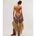 thumbnail image 5 of Women Y2k Floral Smocked Maxi Dress Shoulder Tiered Ruffle Midi Sun Dress Boho Casual Beach Long Dresses Yellow S, 5 of 6