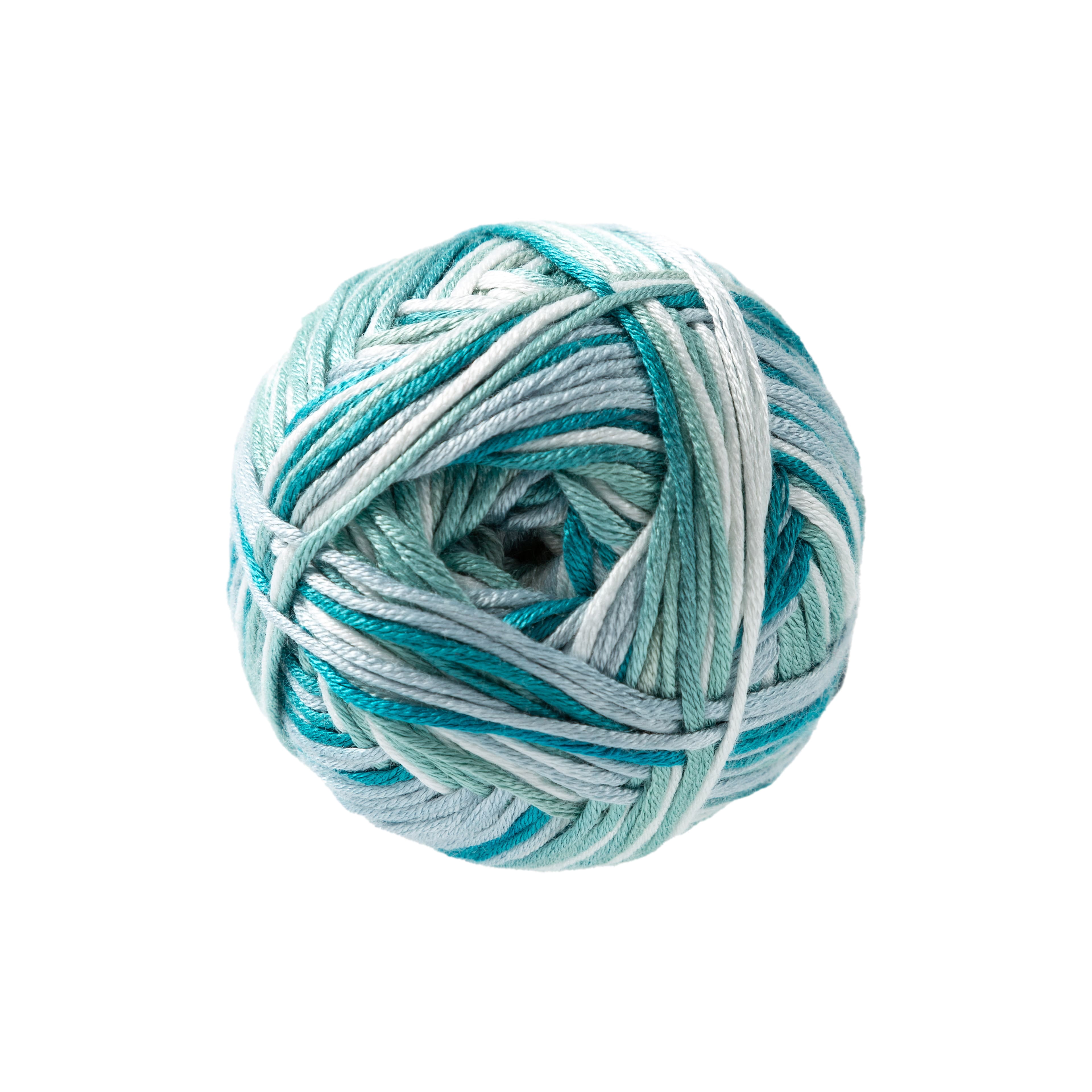 Loops & Threads Turquoise Silky Soft Multi Yarn - Light Weight Yarn for Knitting, Crochet, Weaving, Arts & Crafts, 15 Pack