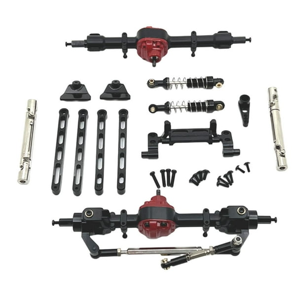 Kits de montaje delantero y trasero de piezas de actualización de automóviles RC Reemplaza piezas de repuesto fáciles de instalar Negro