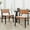 Black+Brown, variant on Chic Rope Weave Dining Chair with Acacia Wood Frame, Black+Brown, Set of 2
