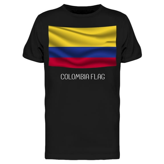 Colombia Flag Waving  T-Shirt Men -Image by Shutterstock, Male XX-Large