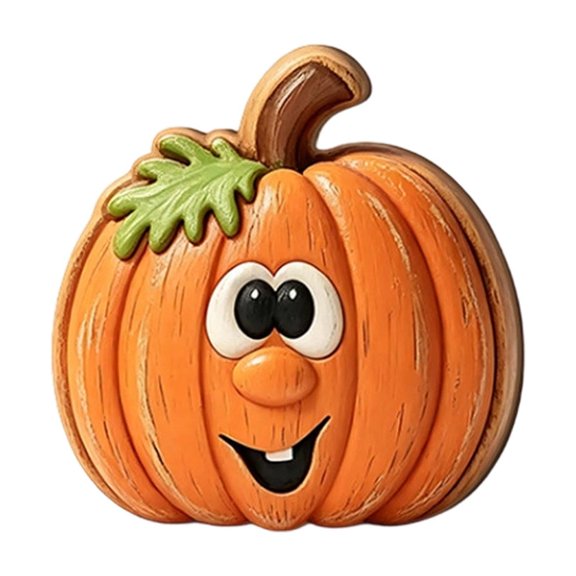 Cute Pumpkin Halloween Decorations, 4 Inch Vintage Wooden Halloween Decor for Home Mantel Door Wall Display Indoor Fall Season Accent, 1 Pack