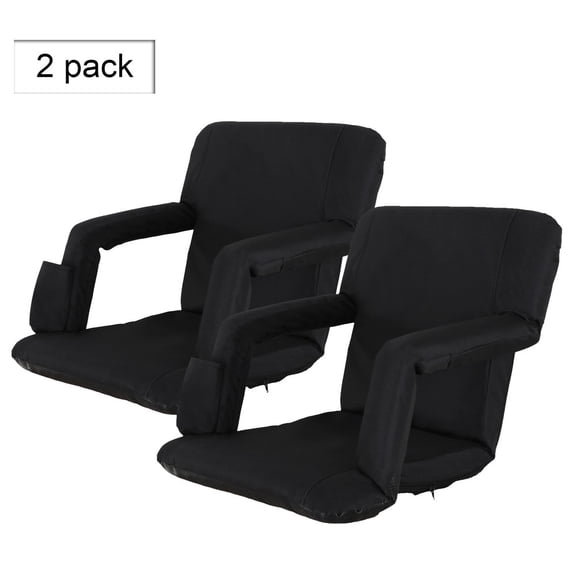 HOWEN Portable 2-Pack Football Stadium Seat Chairs for Bleacher, Backrest with 5 Adjustable Angles, Lightweight Folding Chair for Games and Events