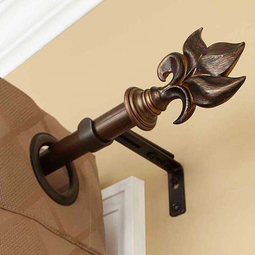 Better Homes and Gardens Botanical Curtain Rod, Oil-Rubbed Bronze ...