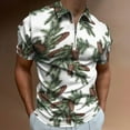 thumbnail image 2 of Christmas Pine Cones Green Men Zipper T-shirt Summer Casual Short Sleeve T-shirt Top, 2 of 7