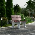 thumbnail image 2 of Wildridge Heritage 4' Park Bench, Cherrywood and White - Outdoor All-Weather HDPE Furniture, 2 of 4