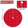 thumbnail image 2 of 48 Inch Christmas Tree Skirt – Velvet Plush Tree Mat, Soft Thickened Polyester with Red Ties, Single-Sided Printing, Available in 30in/36in/48in, Perfect for Holiday Xmas Tree Decoration, 2 of 7