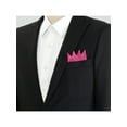 thumbnail image 4 of INSPIRE CHIC Men's Pocket Squares PreFolded Triangles On Card Suit Handkerchief Fuchsia One Size, 4 of 4