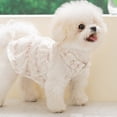 thumbnail image 6 of huayou Cute Breathable Pet Harness Dress, Soft Cozy Striped Lace Trim with D Ring for Dogs Cats Daily Use, 6 of 8