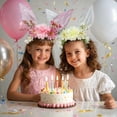 thumbnail image 6 of CoreLiving Shiny Glitter Bunny Ears Hair Accessories with Colored Ribbon Non Slip Headband for Women Easter Bunny Costume Theme Decoration, 6 of 7