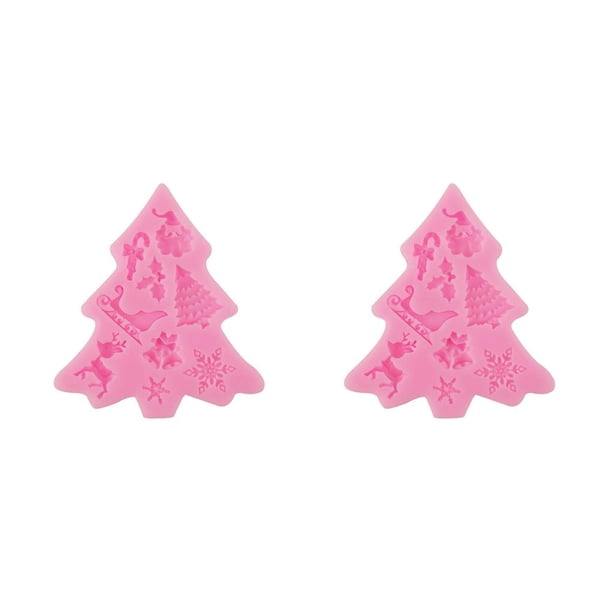 Cateissary Árbol de Navidad silicona Fondant molde pastel Chocolate decoración hornear molde cocina Type1 NO1