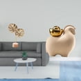 thumbnail image 2 of Escultura de hoja de metal con forma de animal, artesanía nórdica, adorno creativo abstracto, decoración de mesa, decoración del hogar, estatua Fengsh, 2 of 8