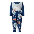 thumbnail image 2 of Christmas Family Matching Pajamas Elk Snowman Print Raglan Long Sleeve Tops and Stretch Casual Pants Sleepwear, 2 of 10