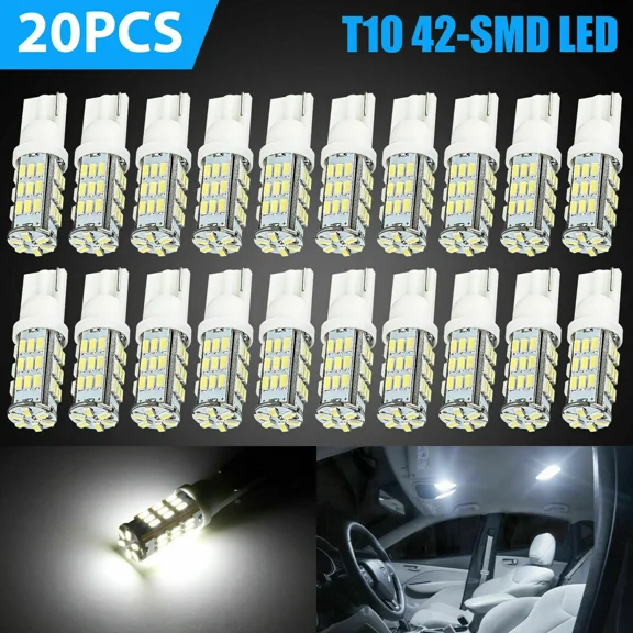 20Pcs Pure White T10/921/194 Rv Trailer Backup Reverse Led Lights Bulbs Qalixmdu