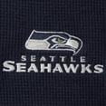 thumbnail image 4 of Men's Dunbrooke Navy Seattle Seahawks Logo Maverick Thermal Henley Long Sleeve T-Shirt, 4 of 4