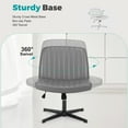 thumbnail image 6 of Simenmax Home Office Desk Chair, Mid-Century Inspired Adjustable Swivel Comfy Upholstered, Gray, 6 of 8